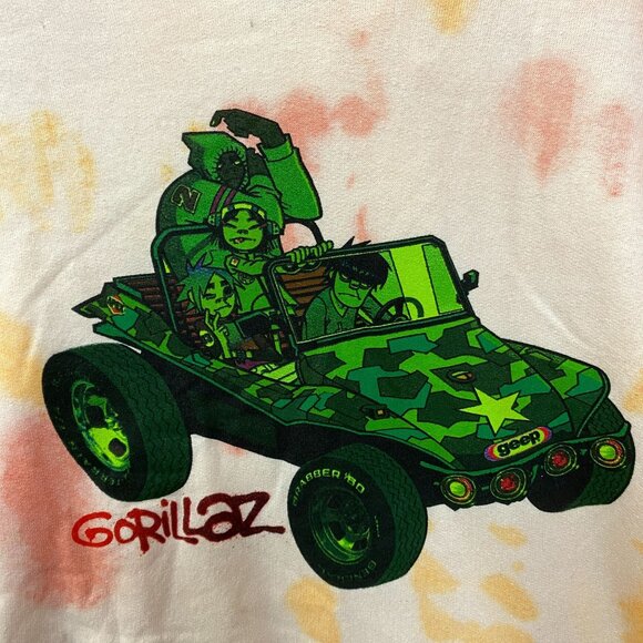 Gorillaz Self-Titled Album Cover Tie-Dye Hoodie Size 2XL - Picture 2 of 4